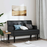 Vidaxl bank met rugleuning zwart 112x65,5x75 cm kunstleer