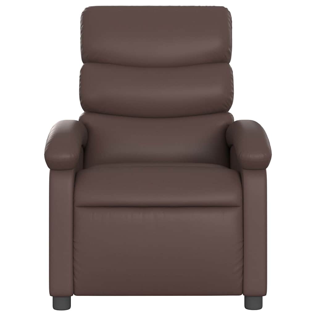 Vidaxl fauteuil verstelbaar kunstleer bruin