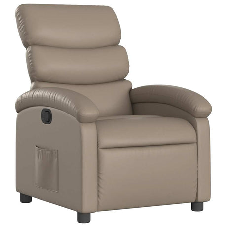 Vidaxl fauteuil verstelbaar kunstleer cappuccinokleurig