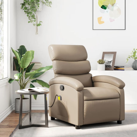 Vidaxl massagestoel verstelbaar kunstleer cappuccinokleurig