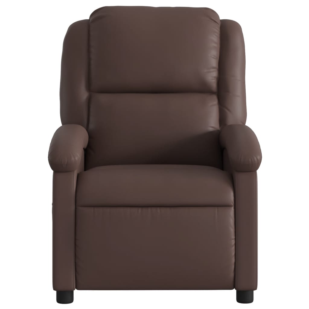 Vidaxl fauteuil verstelbaar kunstleer bruin