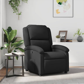 Vidaxl relaxfauteuil zwart echt leer