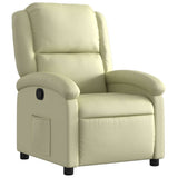 Vidaxl fauteuil echt leer crèmekleurig