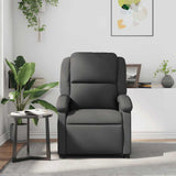 Vidaxl fauteuil echt leer grijs