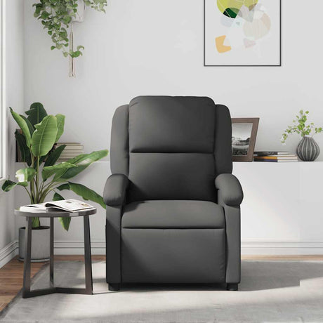 Vidaxl massagestoel echt leer grijs