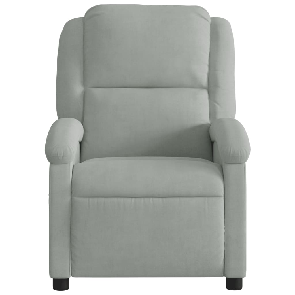 Vidaxl relaxfauteuil lichtgrijs fluweel