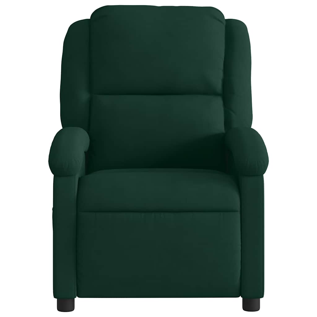 Vidaxl fauteuil verstelbaar fluweel donkergroen