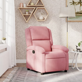 Vidaxl fauteuil verstelbaar fluweel roze