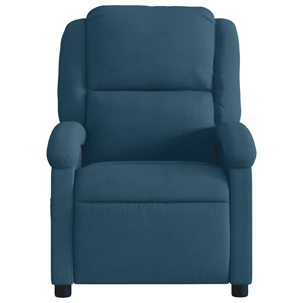 Vidaxl fauteuil verstelbaar fluweel blauw