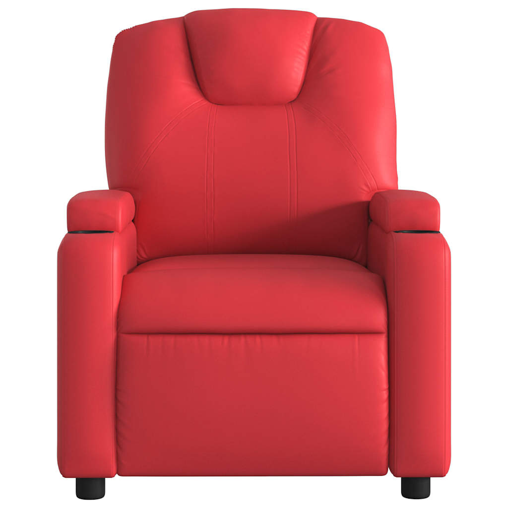 Vidaxl fauteuil verstelbaar kunstleer rood