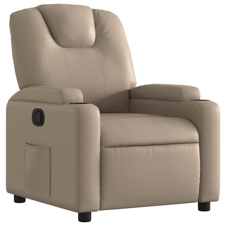 Vidaxl fauteuil verstelbaar kunstleer cappuccinokleurig