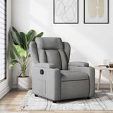 Vidaxl fauteuil verstelbaar stof lichtgrijs