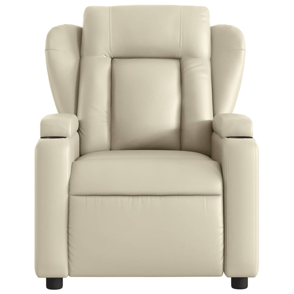 Vidaxl fauteuil verstelbaar kunstleer crèmekleurig