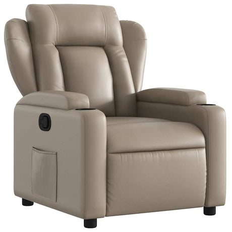 Vidaxl fauteuil verstelbaar kunstleer cappuccinokleurig