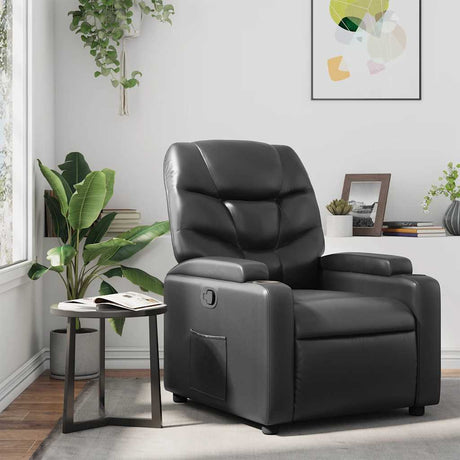 Vidaxl relaxfauteuil zwart kunstleer