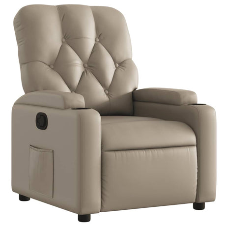 Vidaxl fauteuil verstelbaar kunstleer cappuccinokleurig