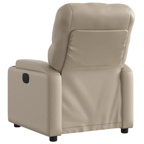 Vidaxl fauteuil verstelbaar kunstleer cappuccinokleurig
