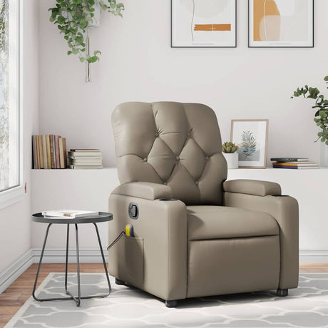 Vidaxl massagestoel verstelbaar kunstleer cappuccinokleurig