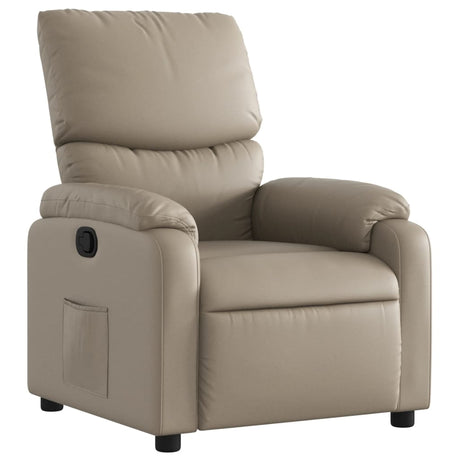 Vidaxl fauteuil verstelbaar kunstleer cappuccinokleurig