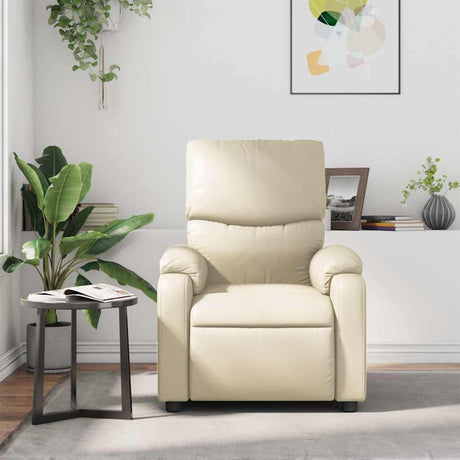 Vidaxl massagestoel verstelbaar kunstleer crème