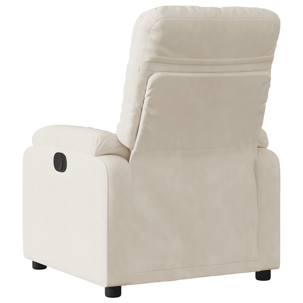 Vidaxl fauteuil verstelbaar microvezelstof beige