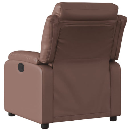 Vidaxl fauteuil verstelbaar kunstleer bruin