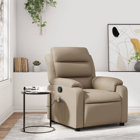 Vidaxl massagestoel verstelbaar kunstleer cappuccinokleurig