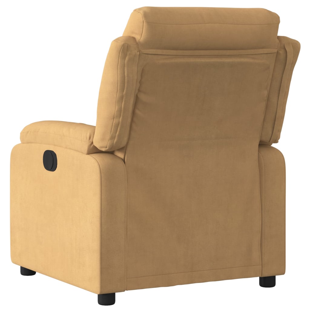 Vidaxl fauteuil verstelbaar fluweel bruin