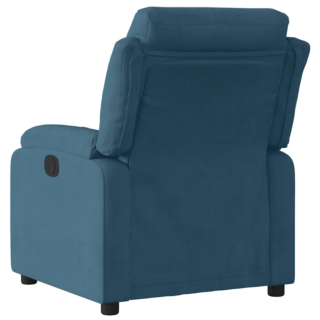 Vidaxl fauteuil verstelbaar fluweel blauw