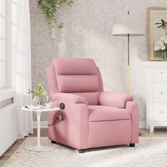 Vidaxl massagestoel verstelbaar fluweel roze