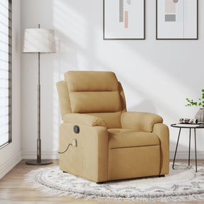 Vidaxl massagestoel verstelbaar fluweel bruin
