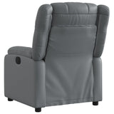 Vidaxl fauteuil verstelbaar kunstleer grijs