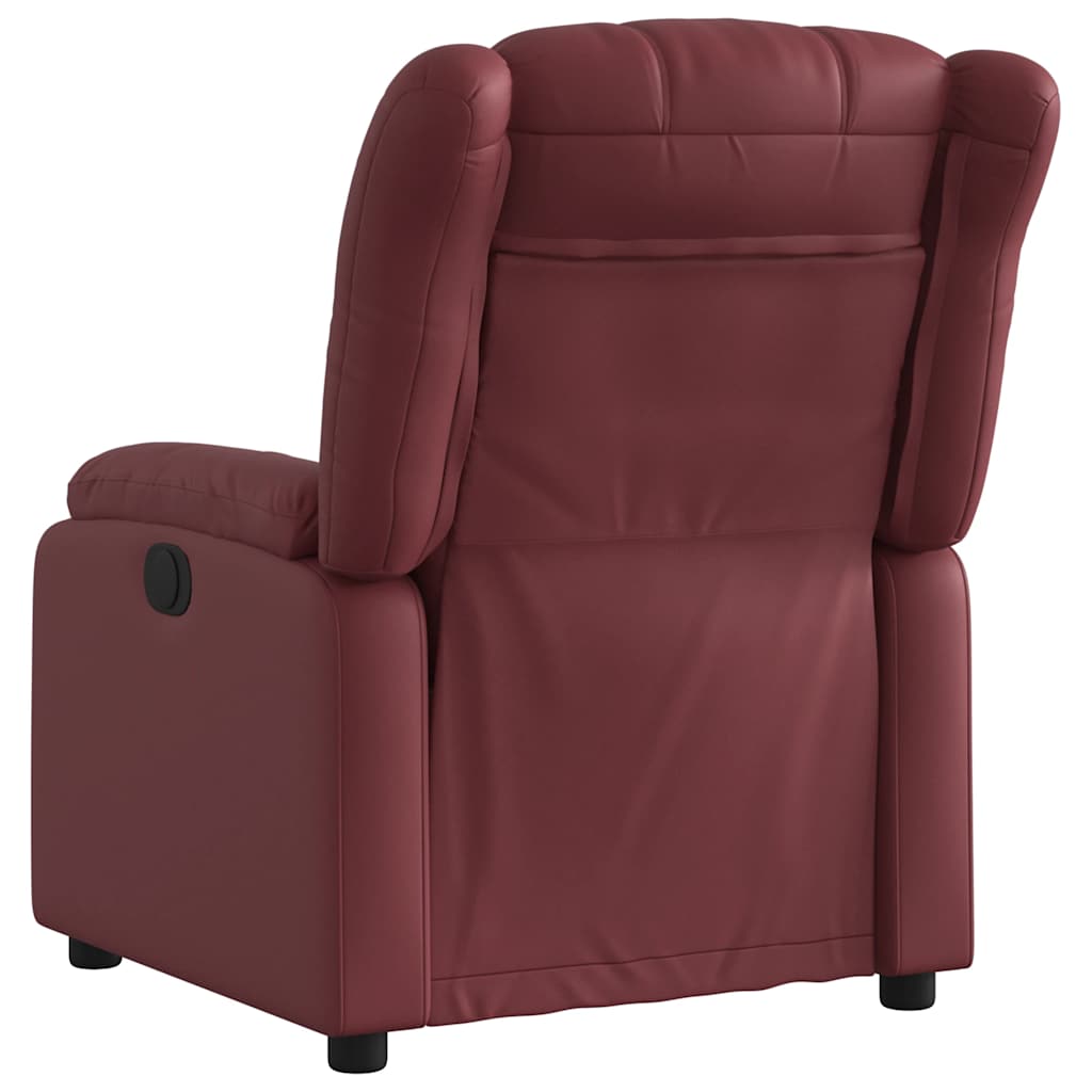 Vidaxl fauteuil verstelbaar kunstleer wijnrood