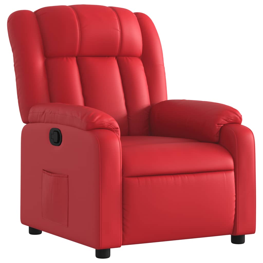 Vidaxl fauteuil verstelbaar kunstleer rood