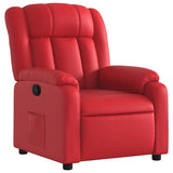 Vidaxl fauteuil verstelbaar kunstleer rood