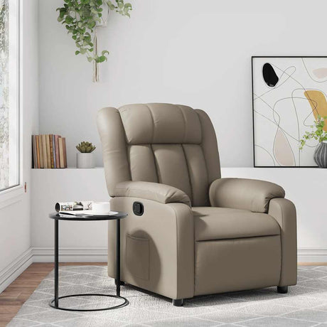 Vidaxl fauteuil verstelbaar kunstleer cappuccinokleurig