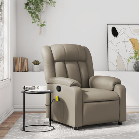 Vidaxl massagestoel verstelbaar kunstleer cappuccinokleurig