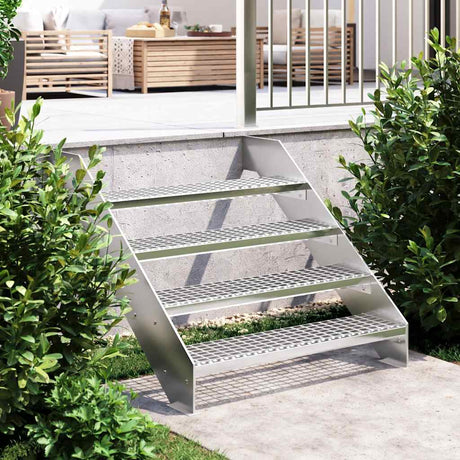 VidaXL Treppenstufengitter 90x24x7 cm verzinkter Stahl