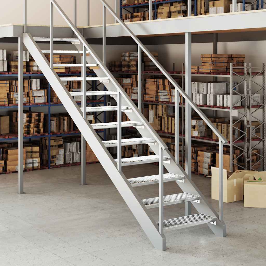 VIDAXL STEP STEP GRID 70x24x7 cm verzinkter Stahl