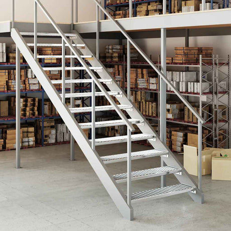VIDAXL STEP STEP GRID 100x24x7 cm verzinkter Stahl