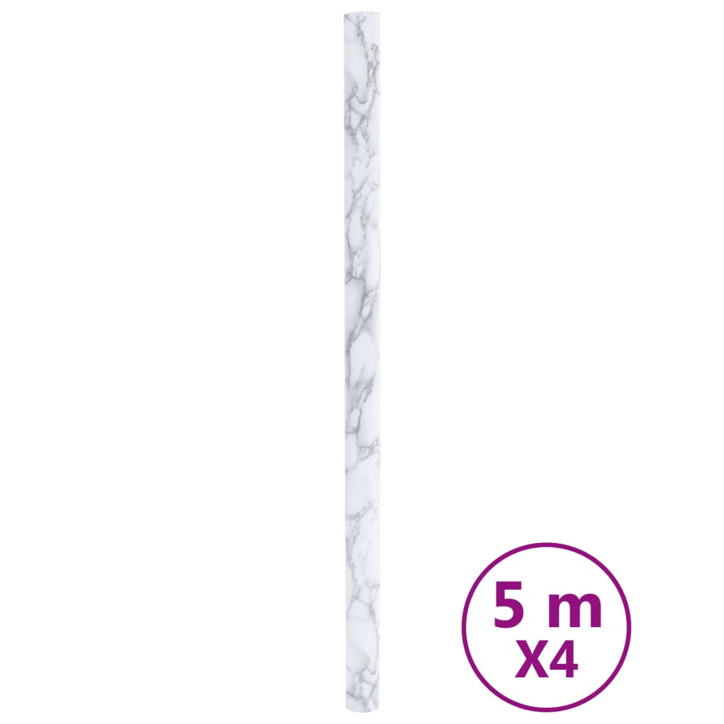 VidaXL Möbelfolien selbstklebend 90x500 cm PVC Marmor weiß
