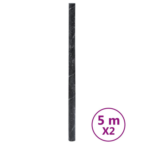 VidaXL Möbelfolien selbstklebend 90x500 cm PVC Marmor schwarz