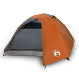 Vidaxl Dome Zelt 4-Personen wasserdichtes Grau und Orange