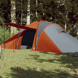 Vidaxx Kuppelzelt 6-Personen wasserdicht grau und orange