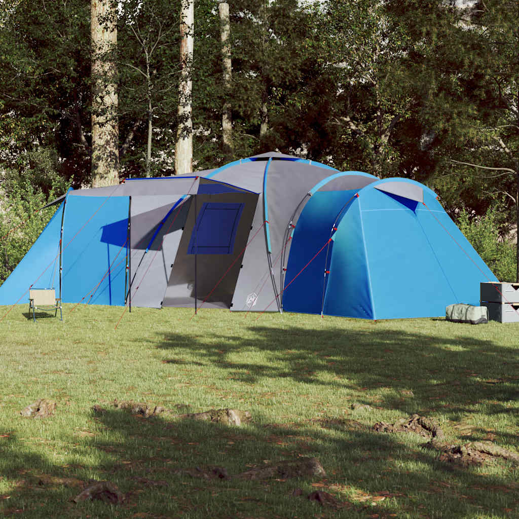 VidaXL Kuppelzelt 12 Personen wasserdicht blau