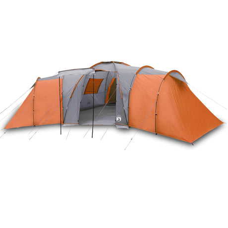 Vidaxx Kuppelzelt 12 Personen wasserdicht grau und orange