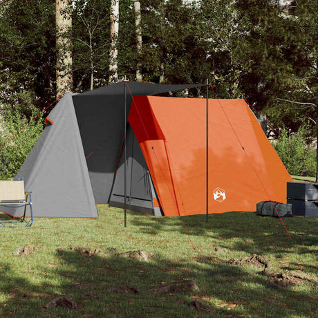 VidaXL Zelt 3-Personen wasserdicht grau und orange