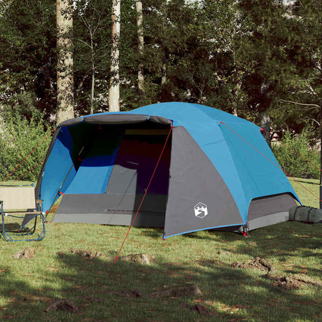 VidaXL Familienzelt mit Markise, 6 Personen, wasserdicht, blau