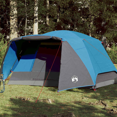 VidaXL Familienzelt mit Markise, 6 Personen, wasserdicht, blau
