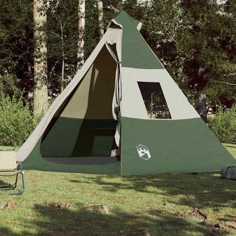VidaXL Tipi-Zelt 7-Personen wasserdicht grün
